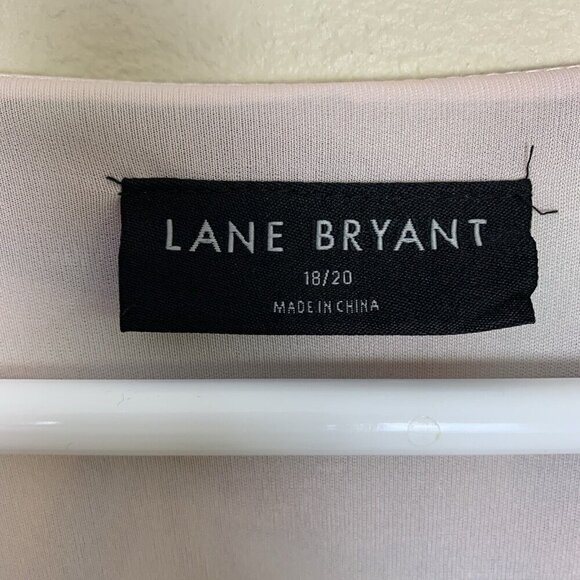 Lane Bryant Short Sleeve Blouse Lightweight Crochet Teal Brown Top Womens 18 20 - Picture 2 of 15